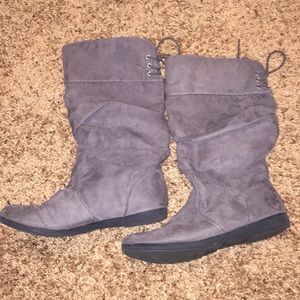 Gray Fashion Boots